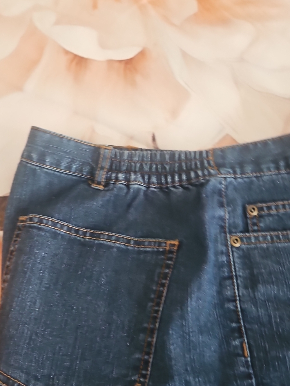 Ruby Road Indigo Jean Capris Size 12. They Have 4 Pockets Stretchy Waist - Picture 6 of 9